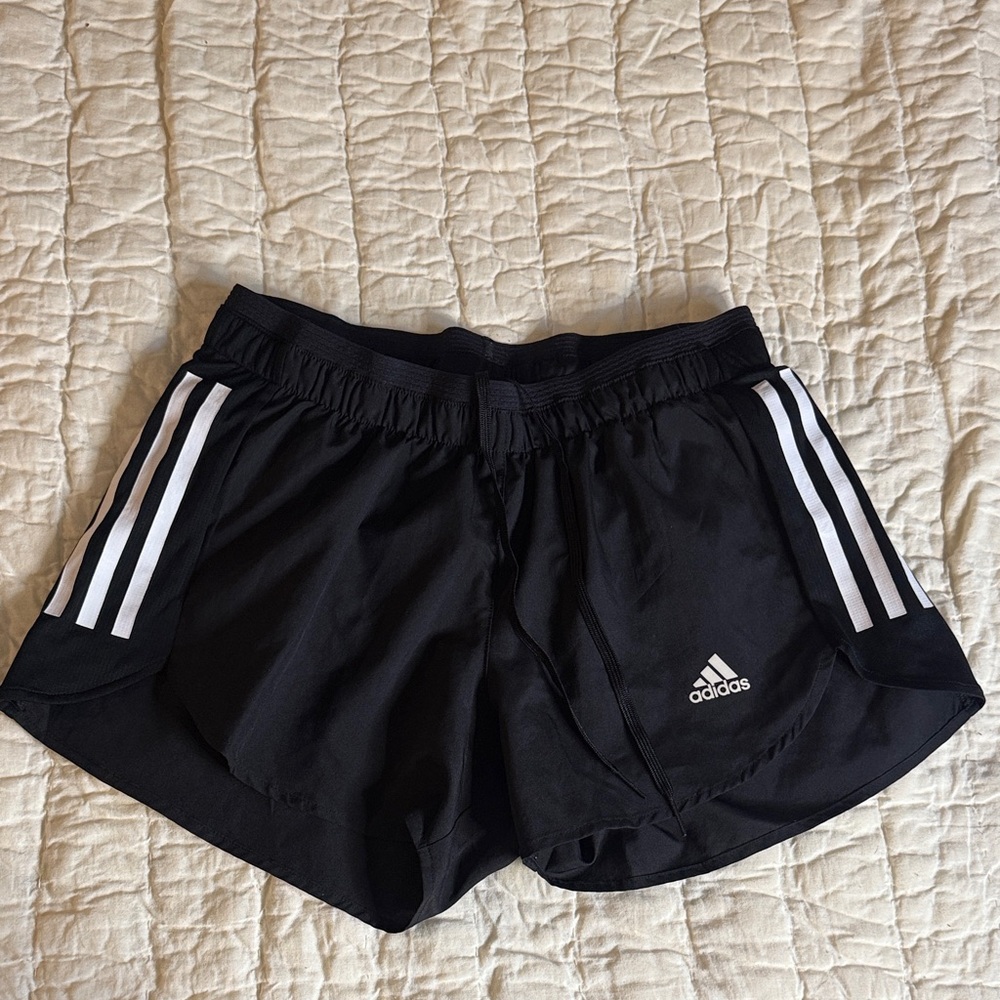 Adidas Women's Black and White Athletic Shorts